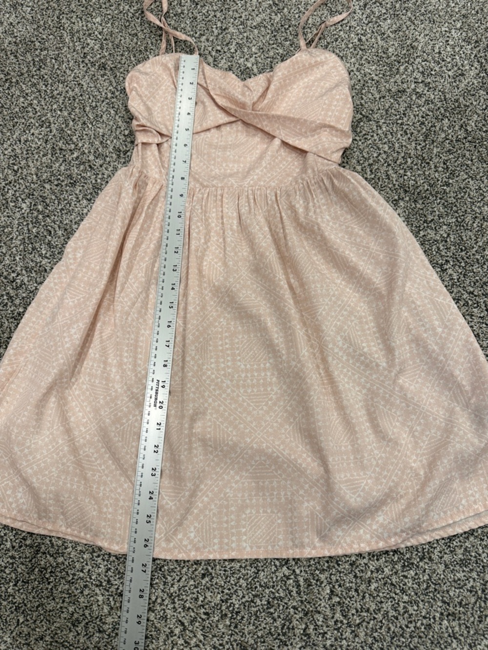 Roxy For Shore Blush Pink Sleeveless Twist-Front Summer Mini Dress Size M - Picture 12 of 13